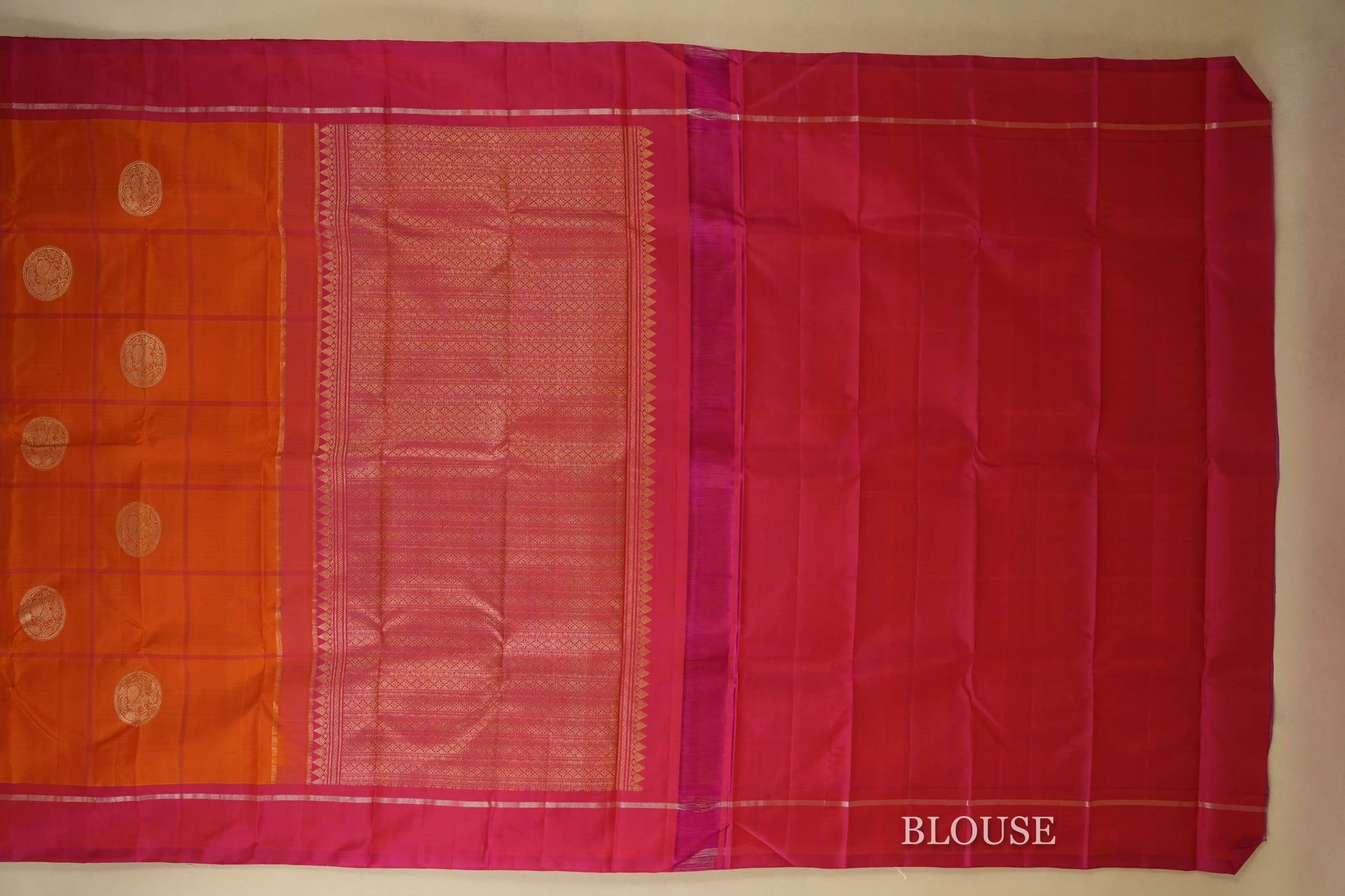 vintage kanjivaram silk saree blouse