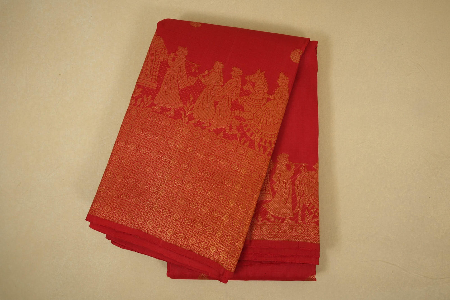 Red vintage kanjivaram silk saree