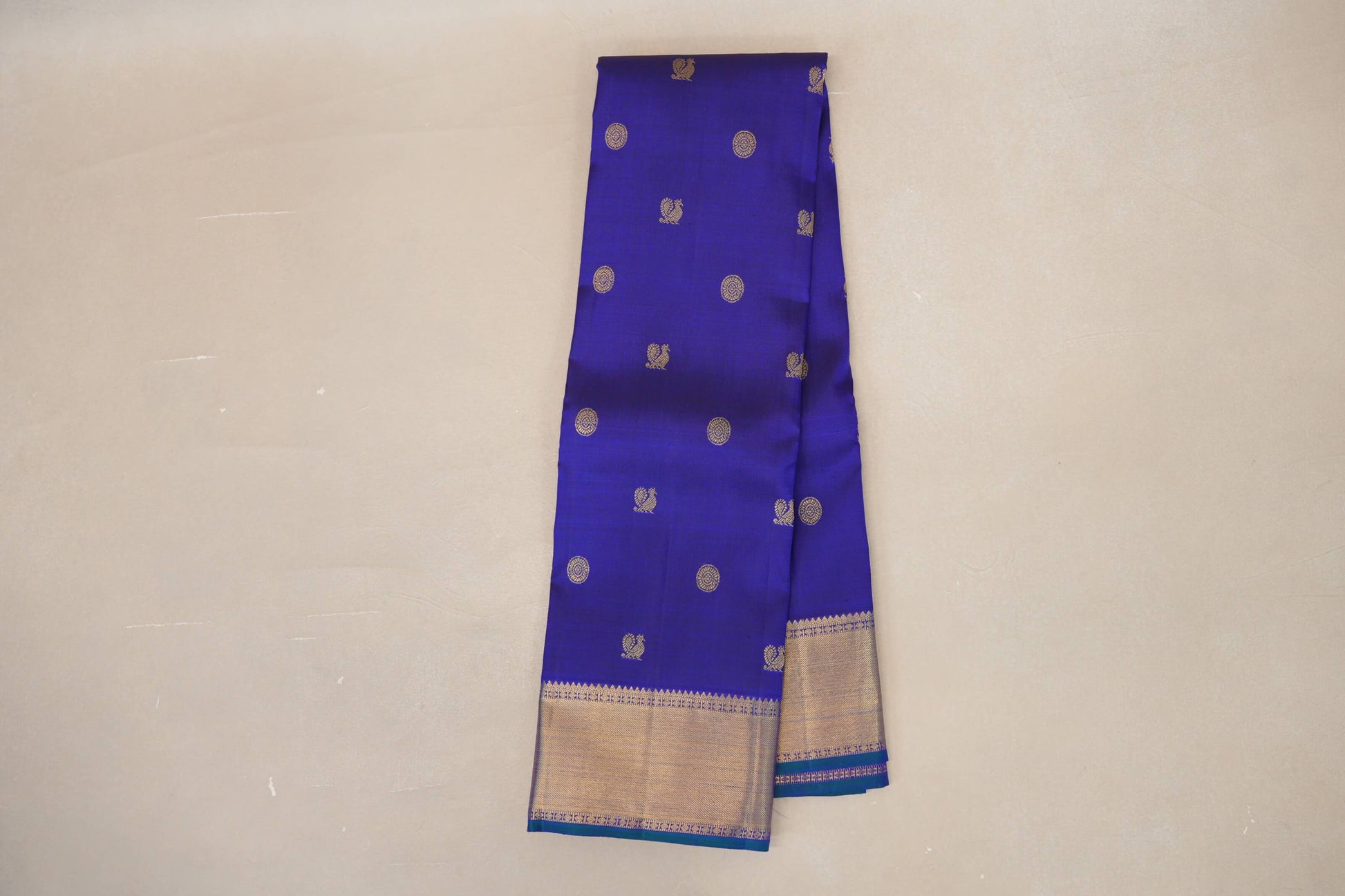 Ink Blue Heirloom Kanjivaram Silk Saree online