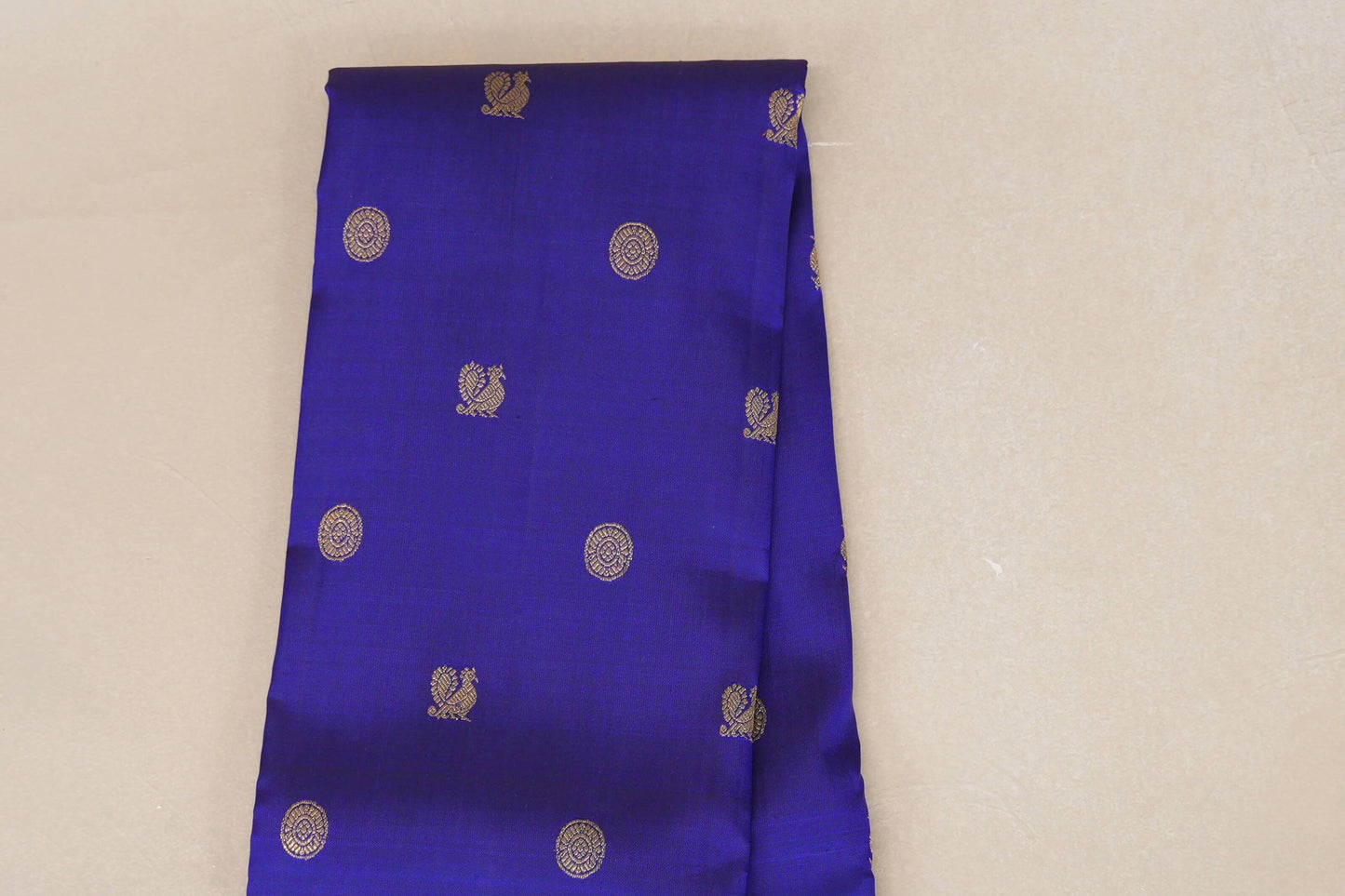 Ink Blue Heirloom Kanjivaram Silk Saree body zoom