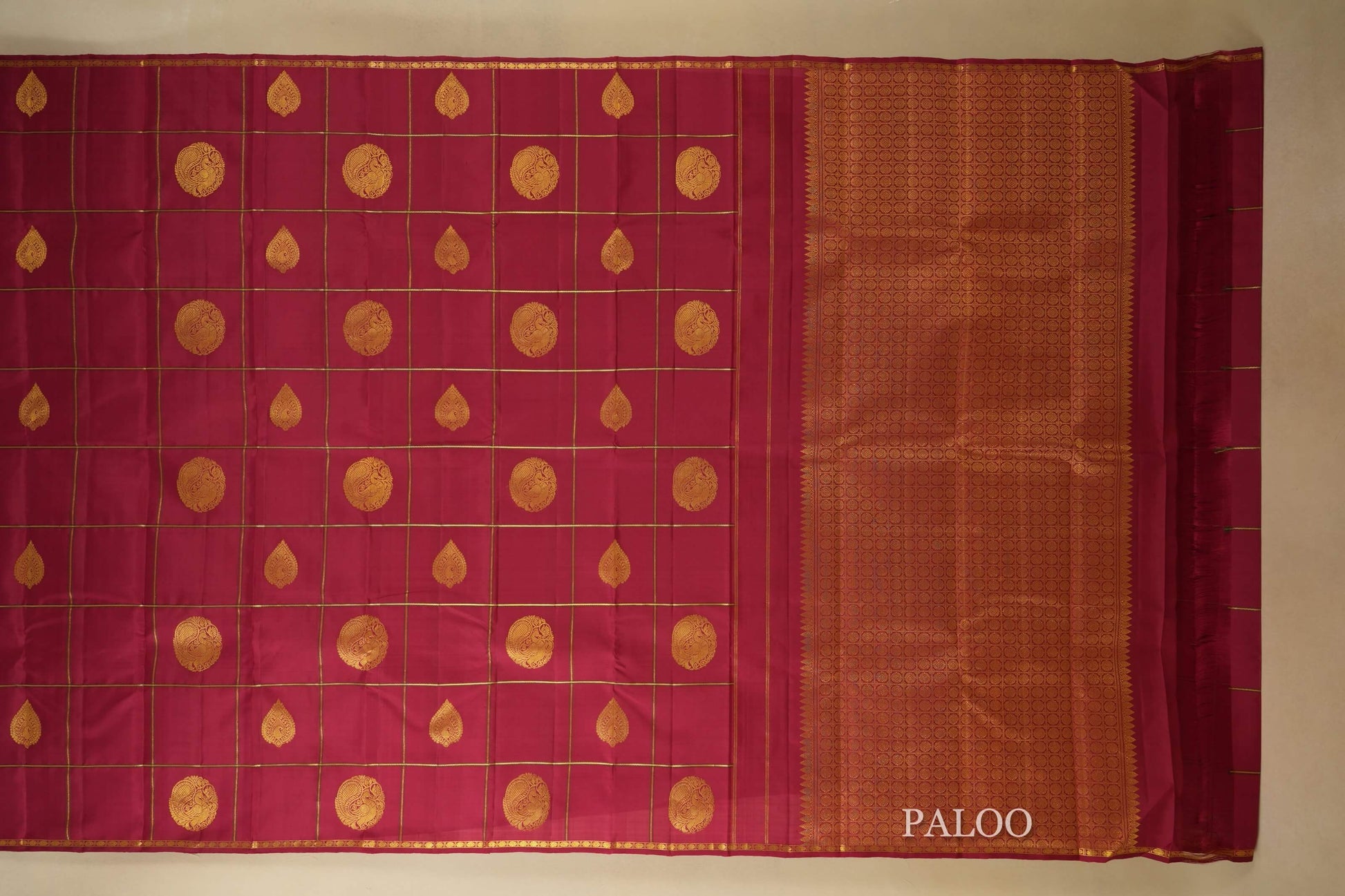 vintage kanjivaram silk saree paloo