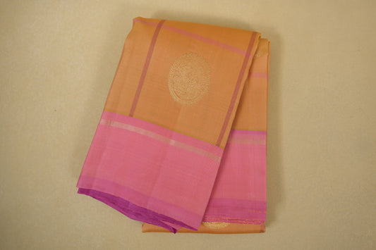 Light peach vintage kanjivaram silk saree