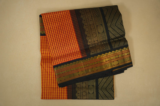 Multi color vintage silk cotton saree