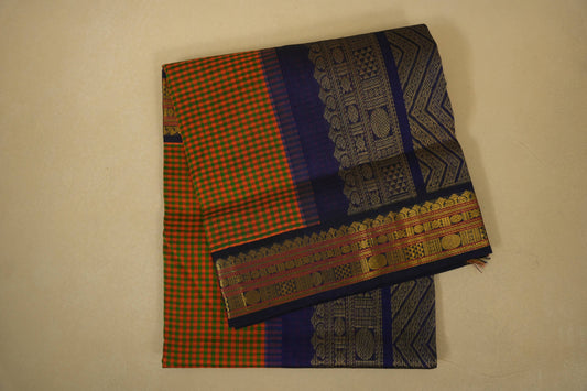 Multi color vintage silk cotton saree