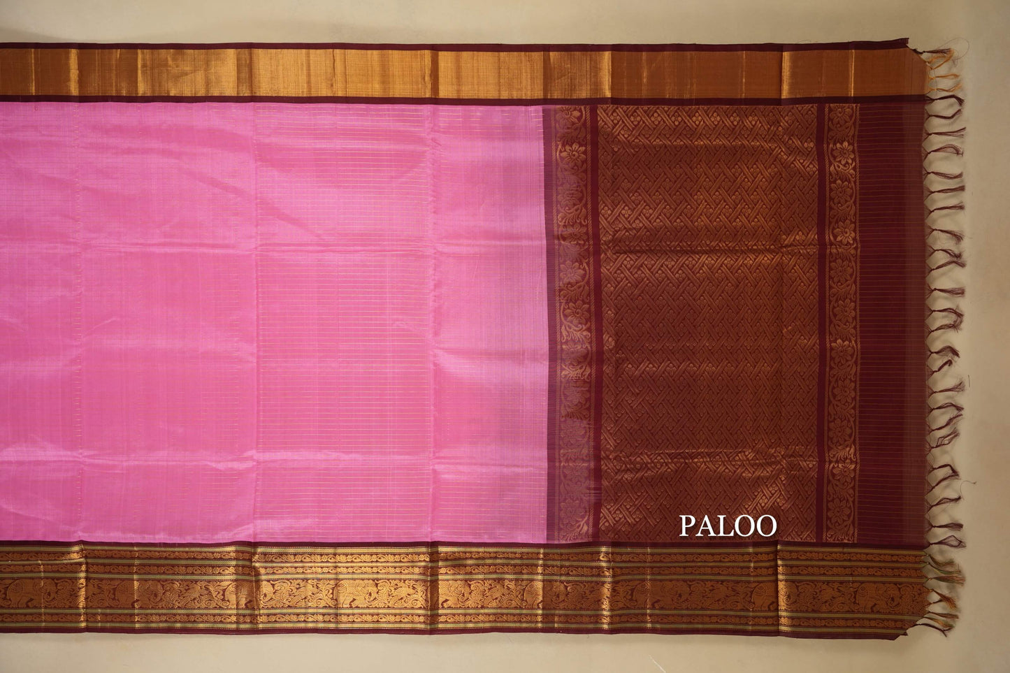 vintage silk cotton saree paloo