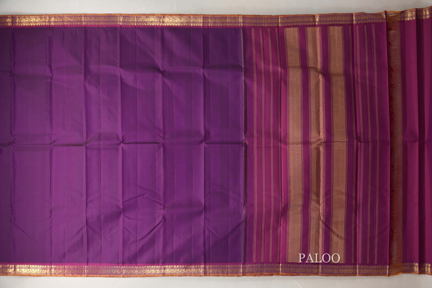 Royal Purple Vintage Kanjivaram Silk Saree paloo