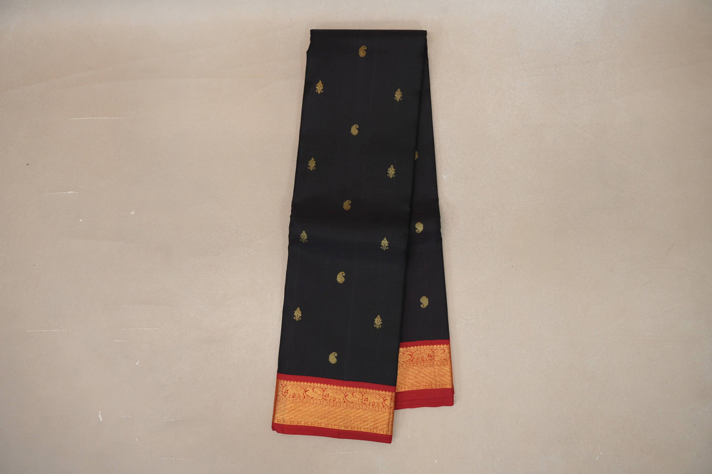Black Vintage Kanjivaram Silk Saree online