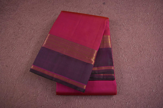 Pinkish orange kanchipuram silk saree