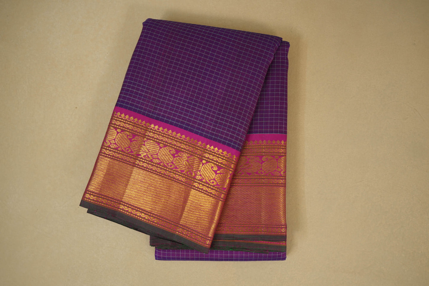 Magenta vintage kanjivaram silk saree