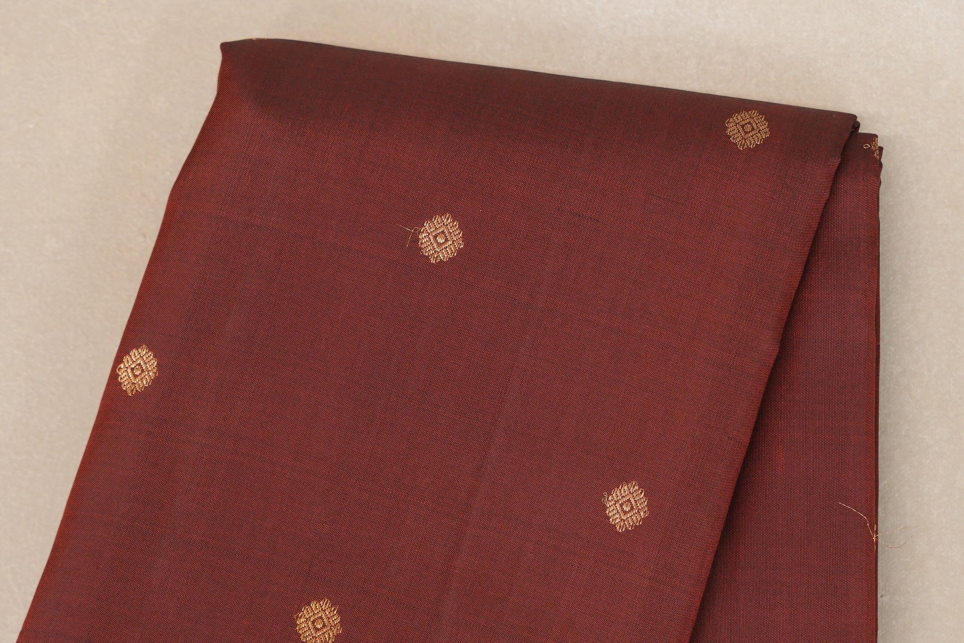 Reddish Brown Vintage Kanjivaram Silk Saree body zoom
