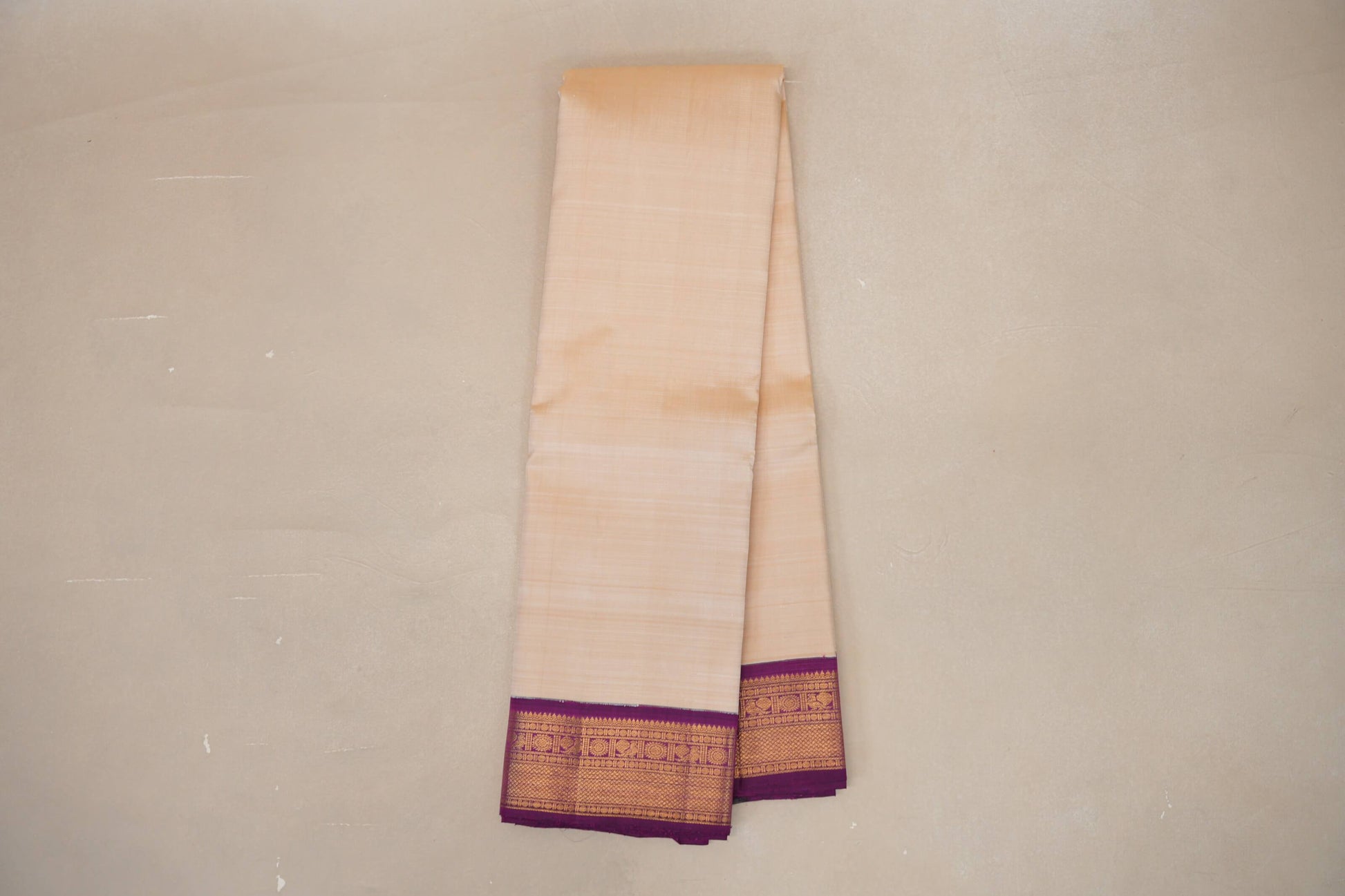 Cream Vintage Kanjivaram Silk Saree online