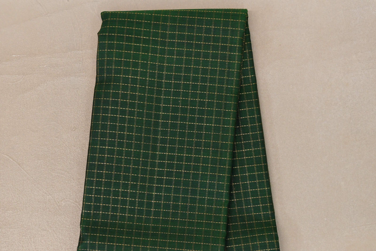 Deep Bottle Green with Deep Magenta Rettai Pettu Borders Vintage Kanjivaram Silk Saree by Shreenivas Silks PSSR0110103