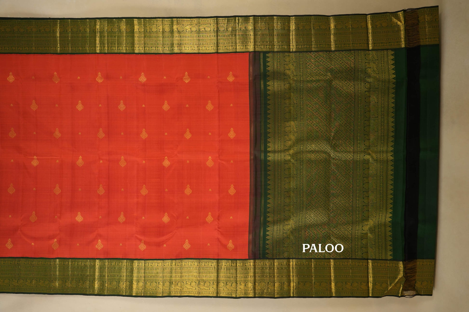 vintage kanjivaram silk saree paloo