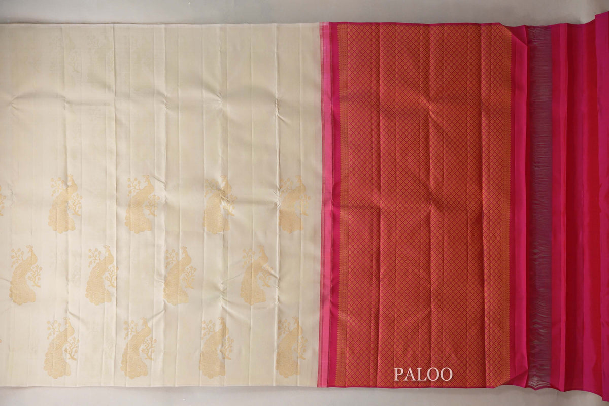 Pastel Pistachio Green Vintage Kanjivaram Silk Saree by Shreenivas Silks PSSR0110104
