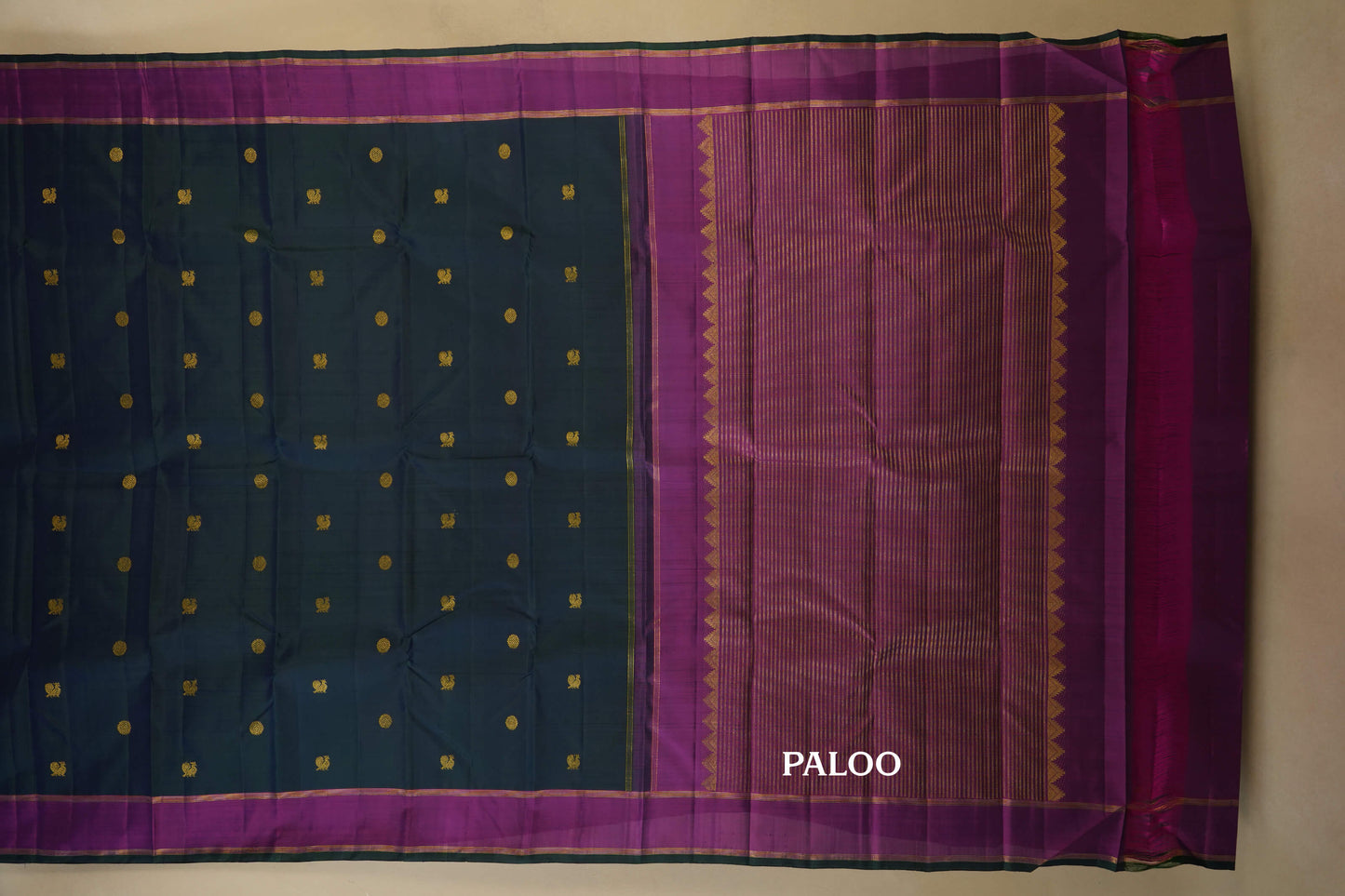 vintage kanjivaram silk saree paloo