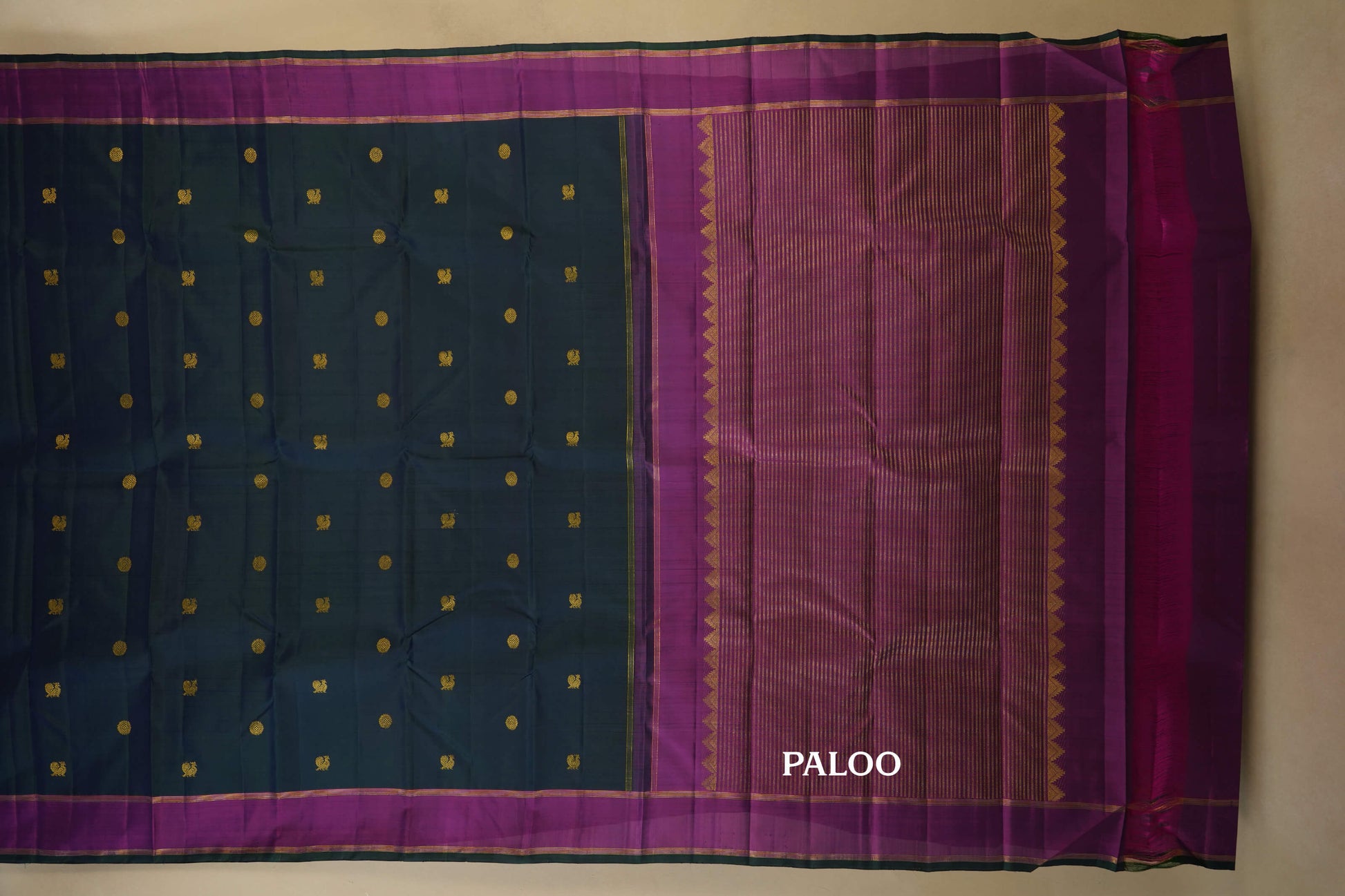 vintage kanjivaram silk saree paloo