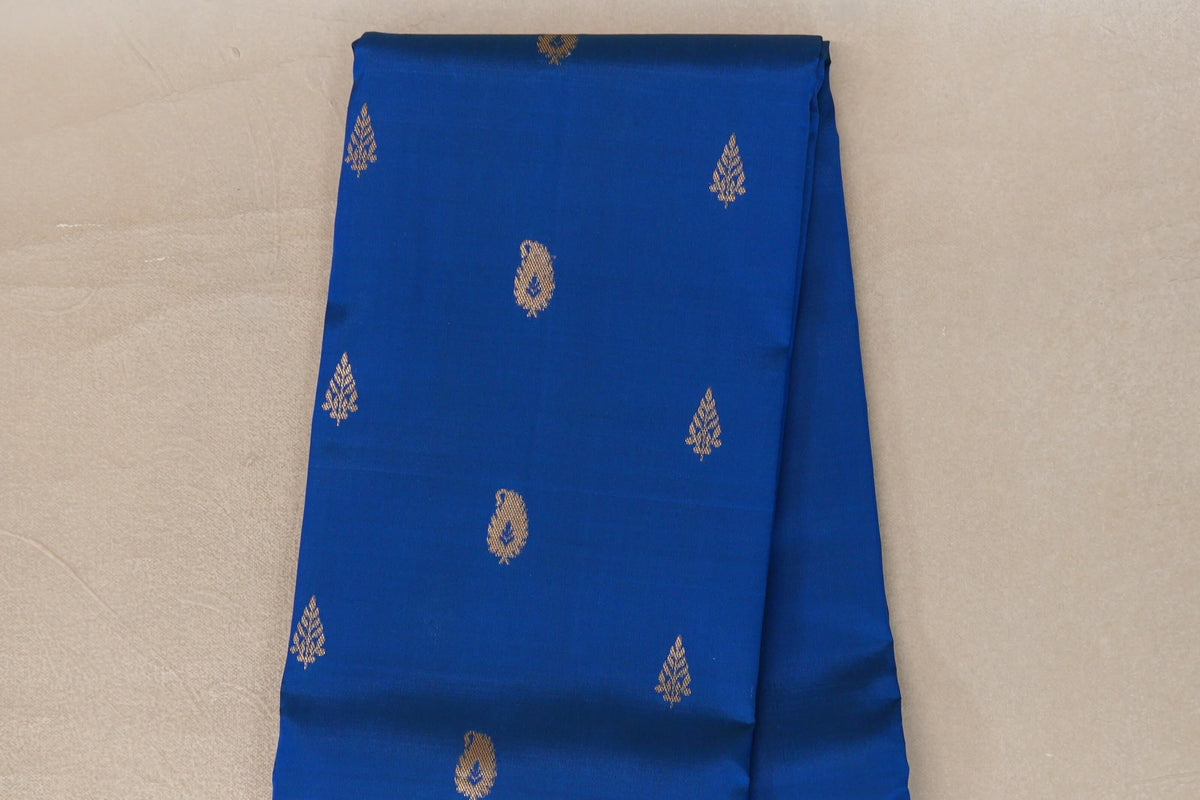 Peacock Blue with Dual Tone of Orange and Pink Borders Soft Silk Saree by Shreenivas Silks PSSR0110106