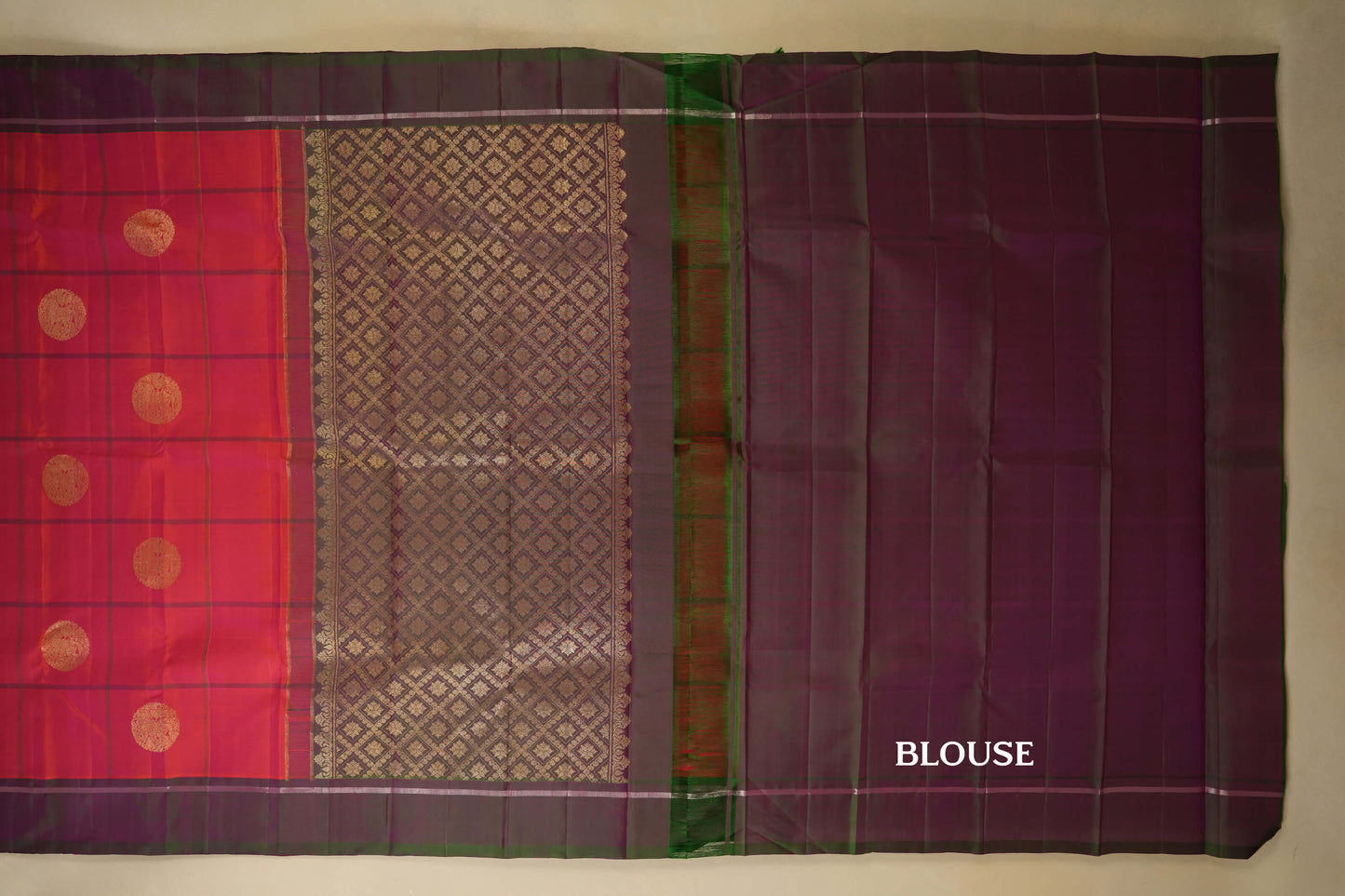 vintage kanjivaram silk saree blouse