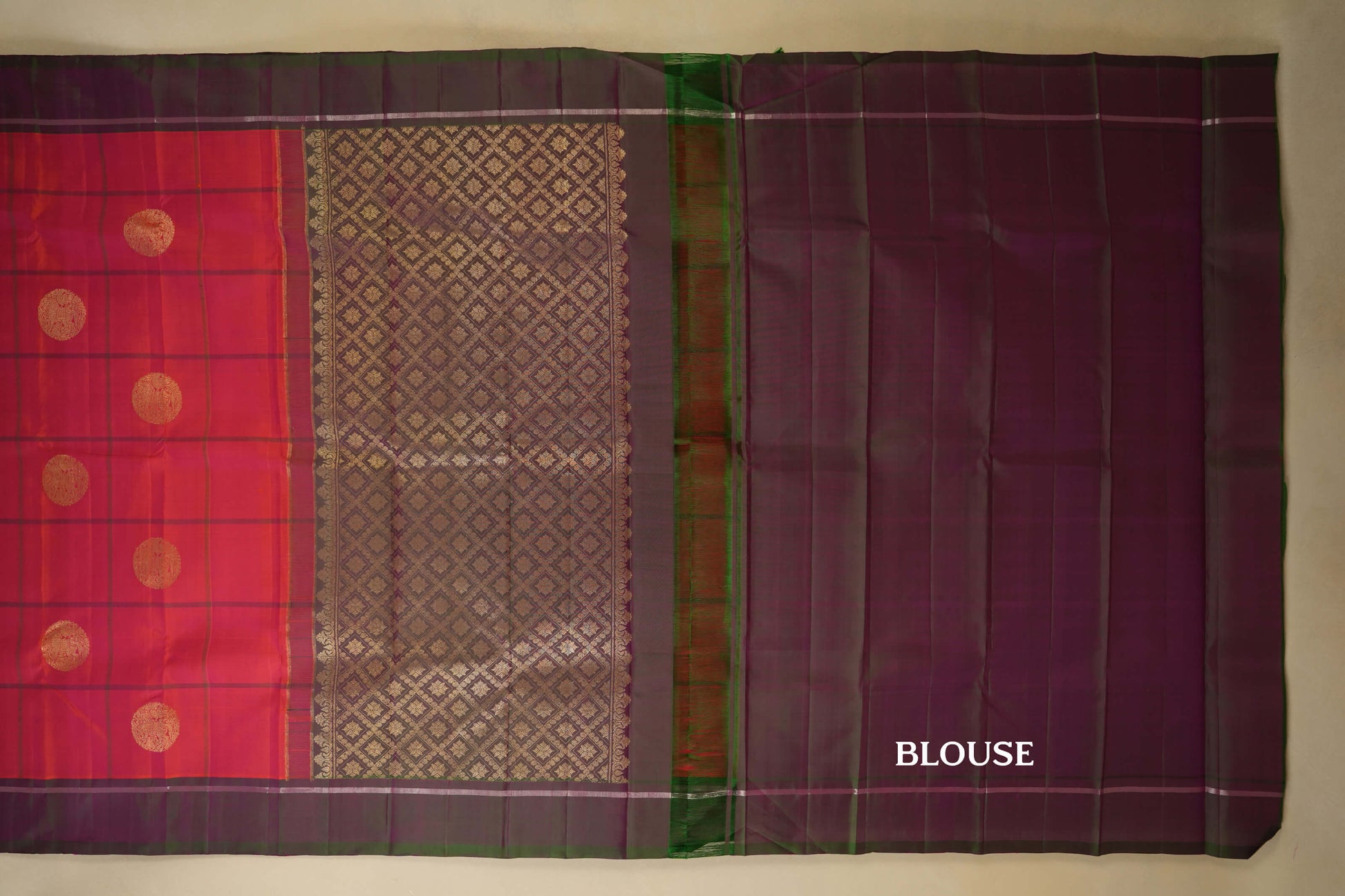 vintage kanjivaram silk saree blouse