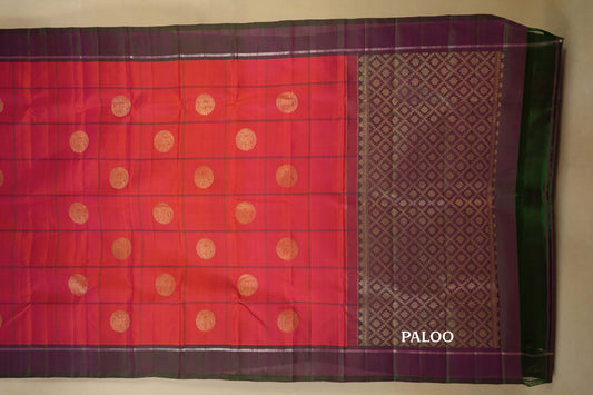 vintage kanjivaram silk saree paloo