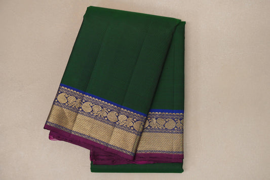 Deep Emerald Green Vintage Kanjivaram Silk Saree