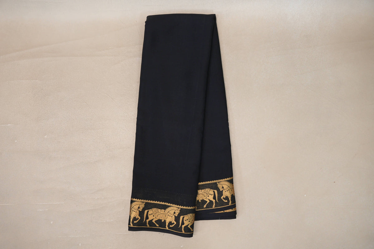 Black Mysore Silk Saree by Shreenivas Silks PSSR0110109