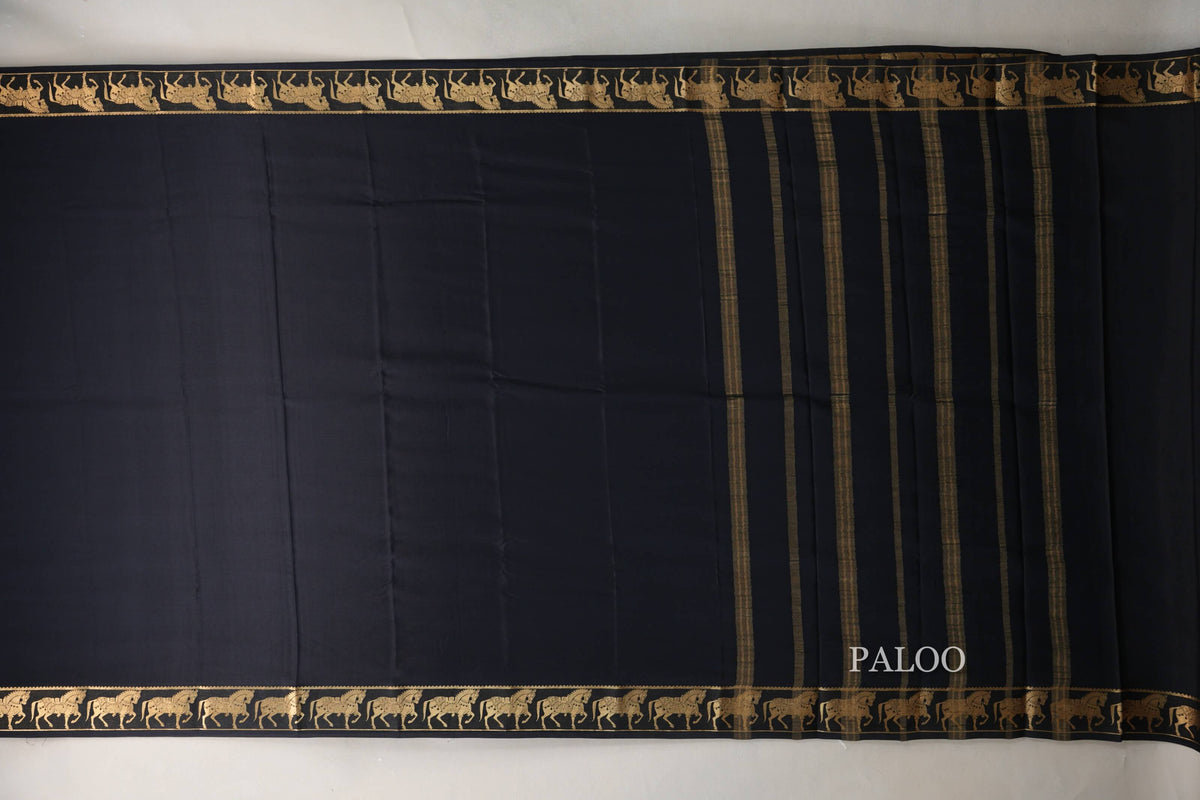 Black Mysore Silk Saree by Shreenivas Silks PSSR0110109