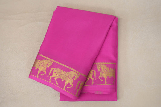 Bright Rani Pink Mysore Silk Saree by Shreenivas Silks PSSR0110110