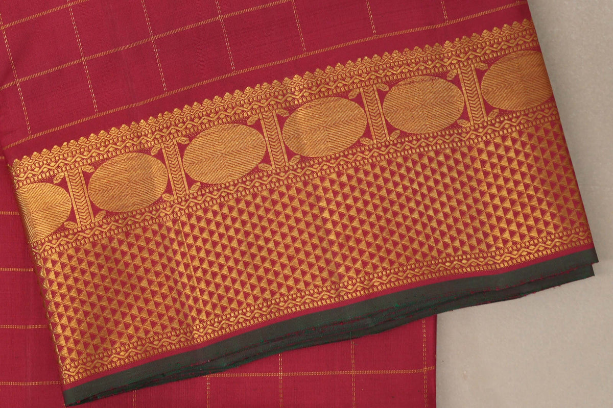 Reddish Maroon Ten Yards Silk Saree by Shreenivas Silks PSSR0110115