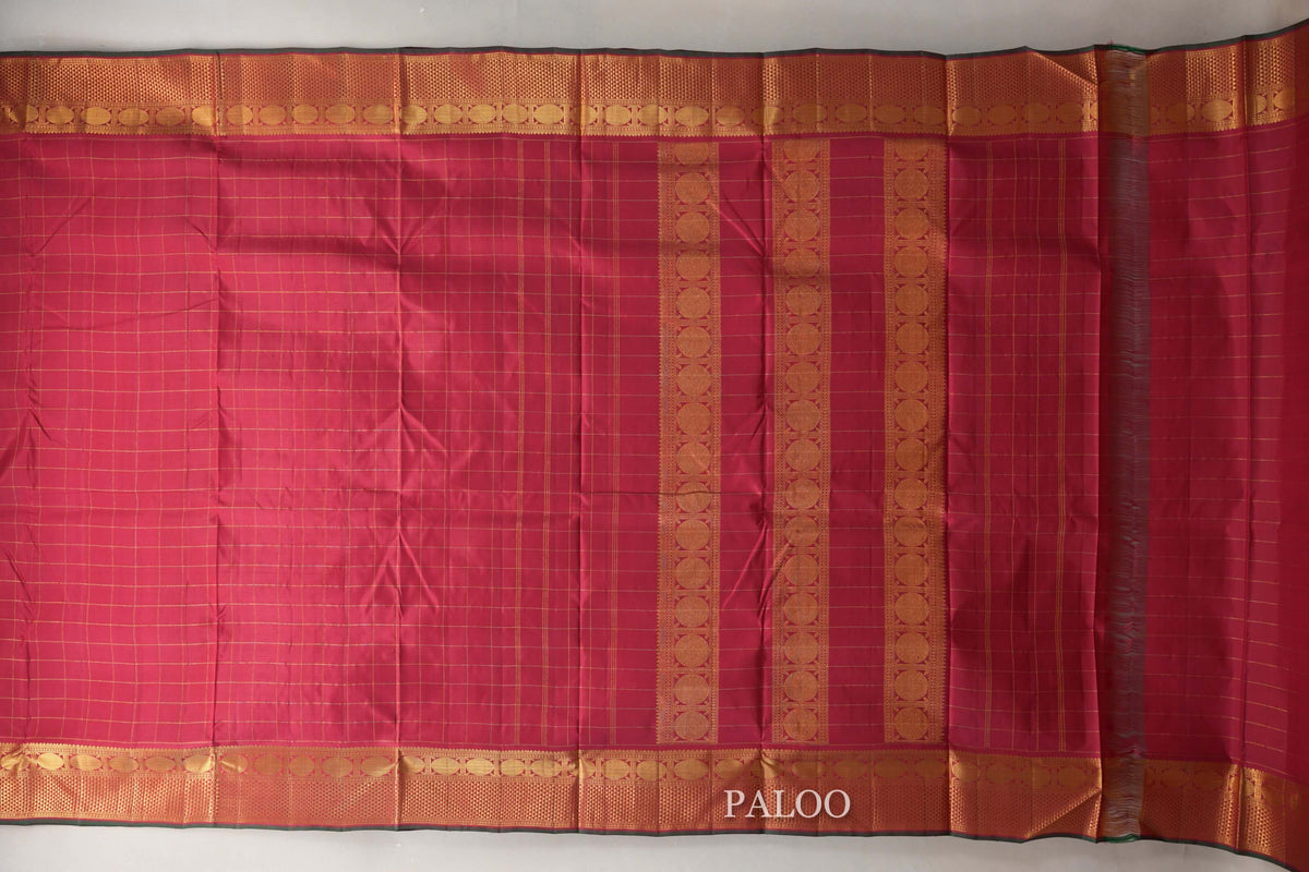 Reddish Maroon Ten Yards Silk Saree by Shreenivas Silks PSSR0110115