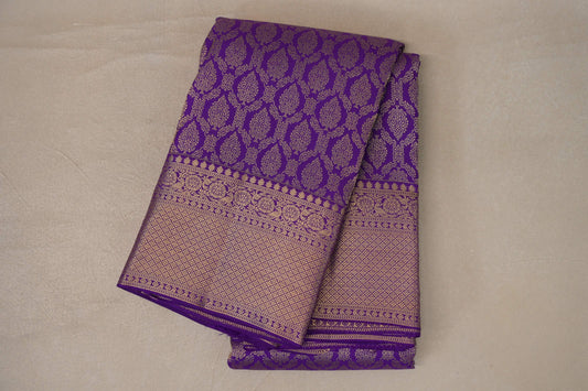 Violet Purple Kanjivaram Silk Saree