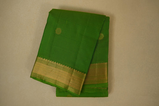 Leaf green light weight kanchipuram silk saree