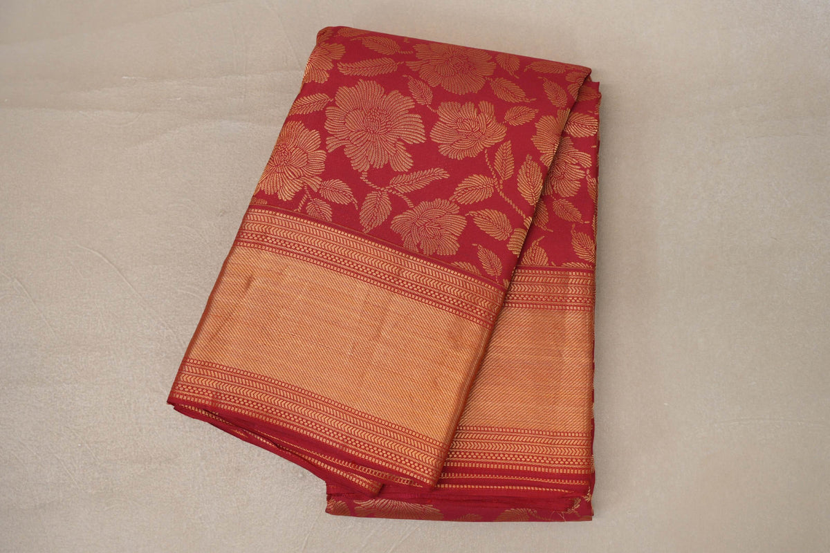 Chilli Red Kanjivaram Silk Saree