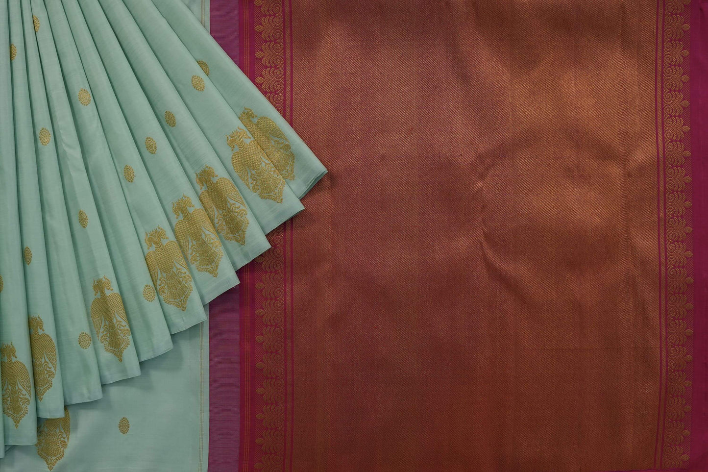 Rexona green kanchipuram silk saree