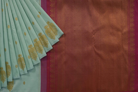 Rexona green kanchipuram silk saree