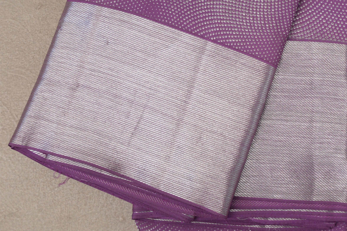Lavender Kanjivaram Silk Saree border