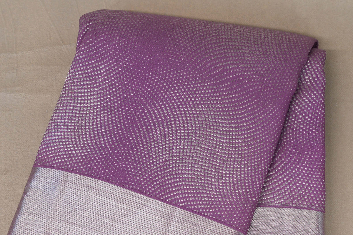 Lavender Kanjivaram Silk Saree body