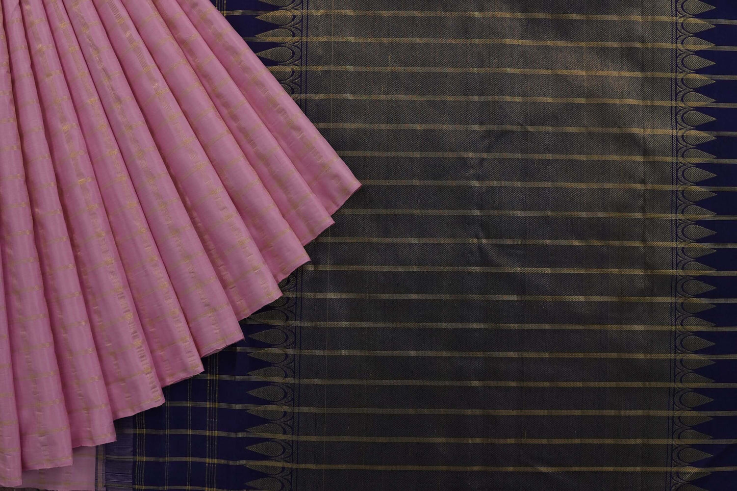 Baby pink kanchipuram silk saree