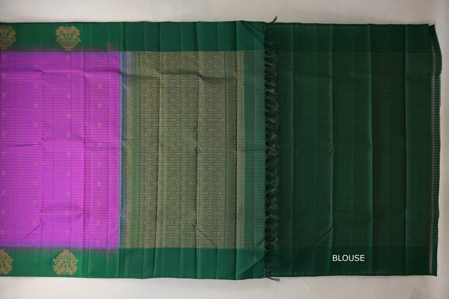 Dual Tone of Purple and Pink Light Weight Kanjivaram Silk Saree by Shreenivas Silks PSSR018946