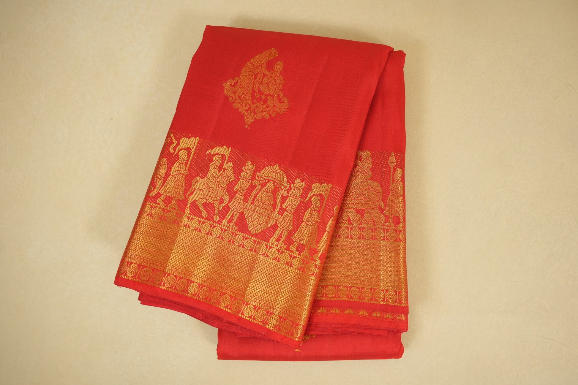 Chilli Red Kanjivaram Silk Saree