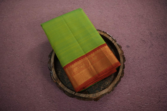Plain kanchipuram silk saree