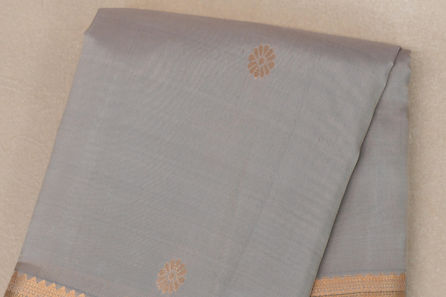Light Grey with dark grey borders Light Weight Kanjivaram Silk Saree by Shreenivas Silks PSSR018948