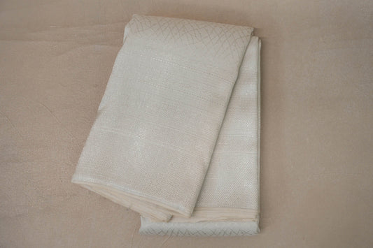 Off White Kanjivaram Silk Saree