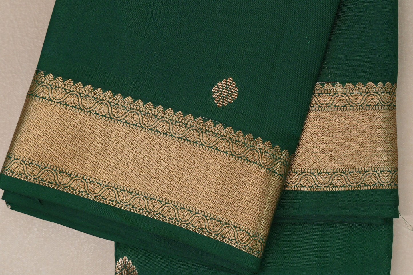 Emerald Green Light Weight Kanjivaram Silk Saree by Shreenivas Silks PSSR018949