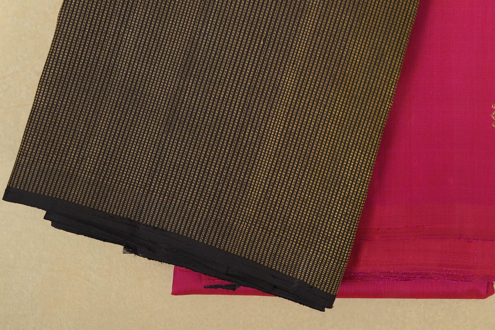 Pink Kanchipuram Silk Saree border