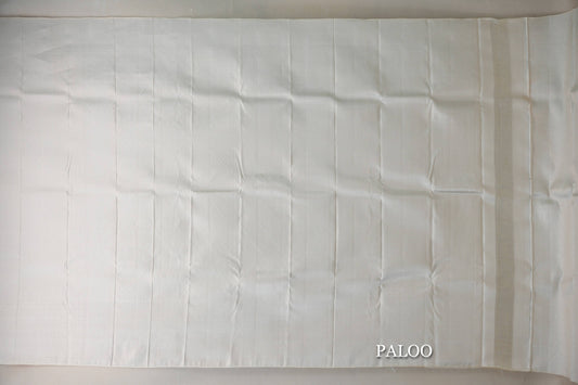 Off White Kanjivaram Silk Saree paloo