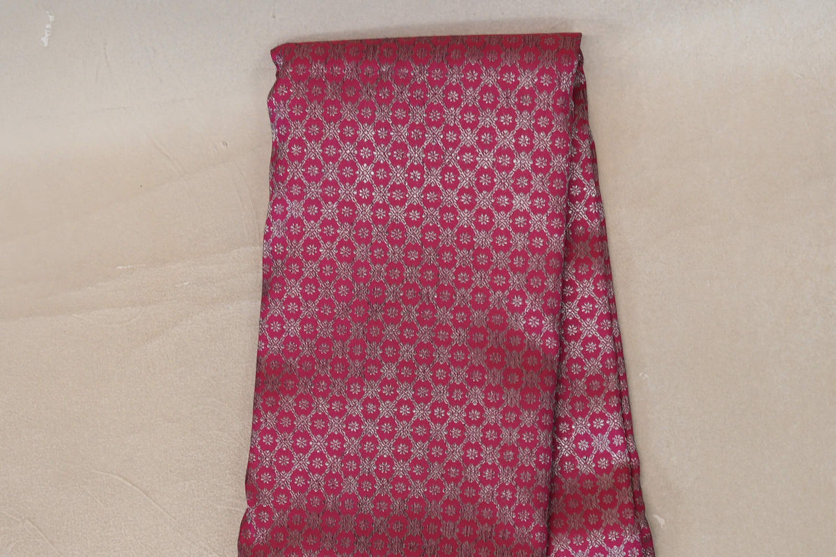 Deep Pink Kanjivaram Silk Saree body