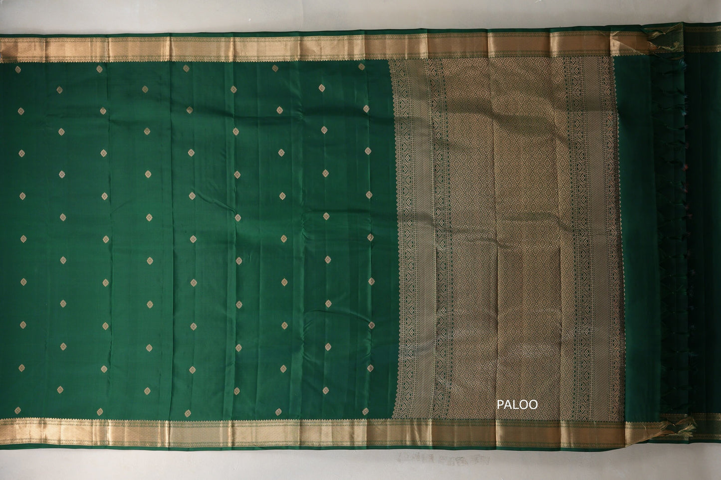 Emerald Green Light Weight Kanjivaram Silk Saree by Shreenivas Silks PSSR018949