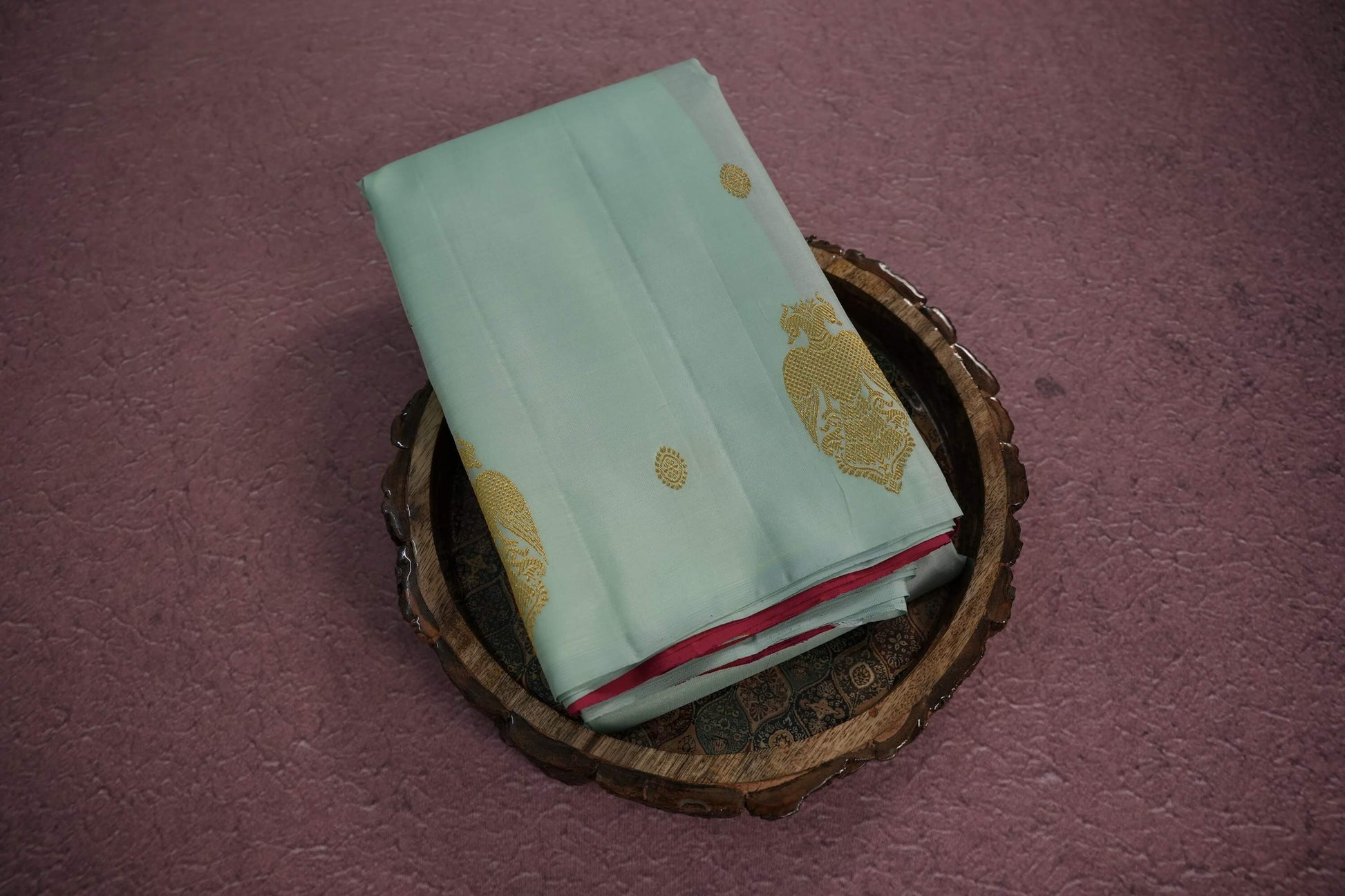 Borderless kanchipuram silk saree