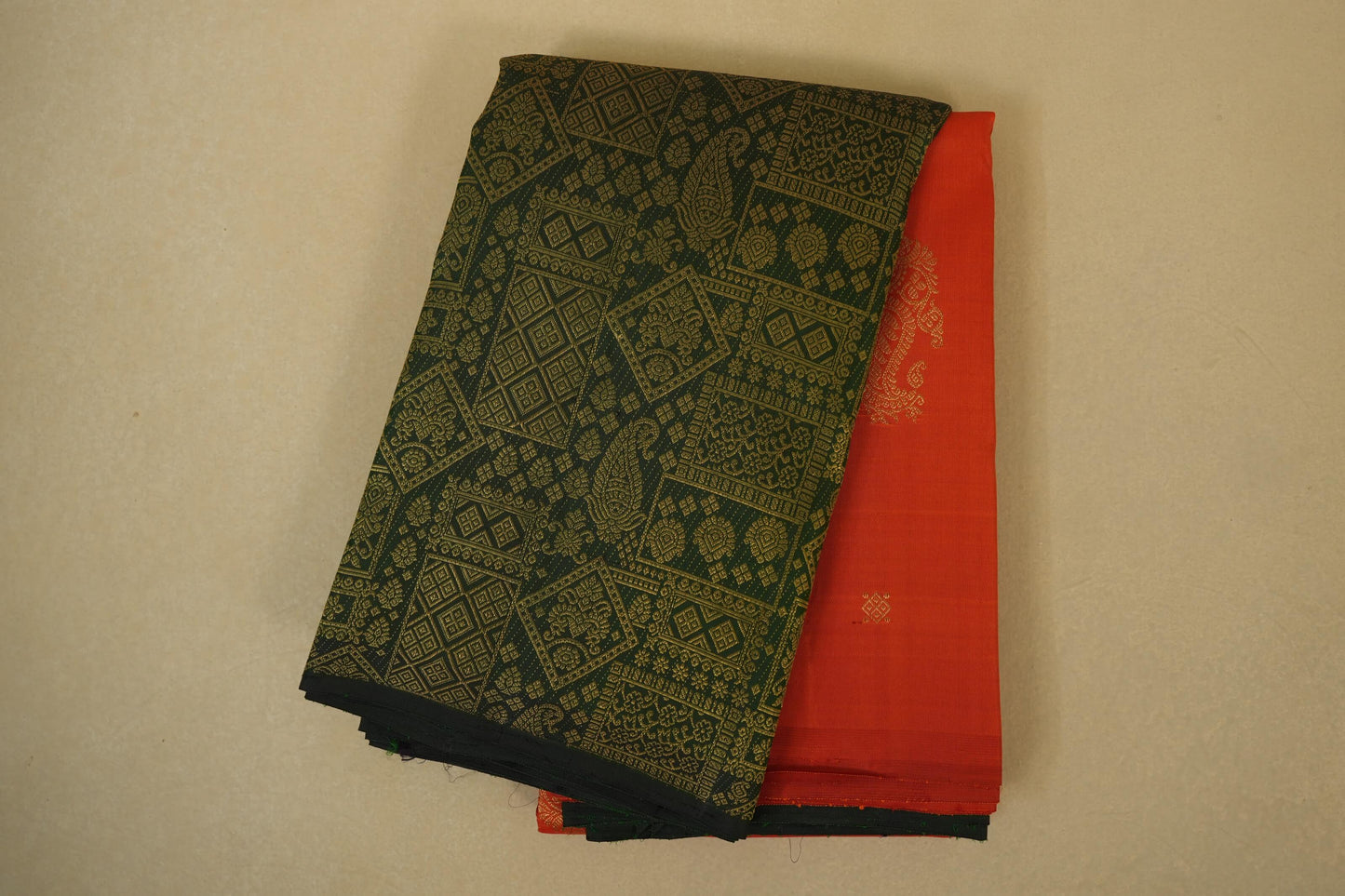 Orange Kanjivaram Silk Saree